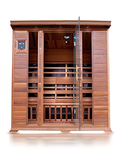 SunRay Sequioa 4 Person Infrared Cedar Sauna with Carbon Heaters