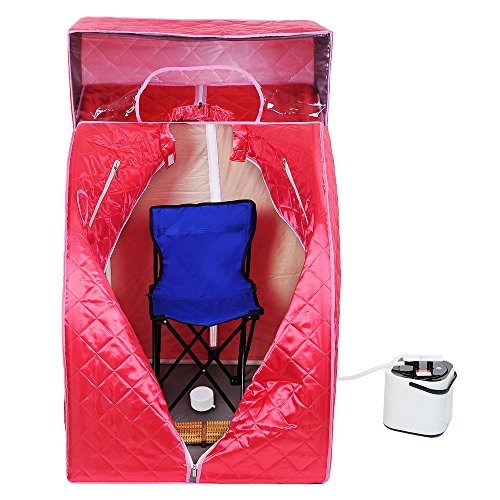 Aw Red Portable Sauna W Head Cover Personal Steam Sauna Spa Slim Detox Weight Loss Home Indoor