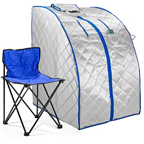 Durasage Xlarge Infrared Ir Far Portable Indoor Personal Spa Sauna With Heating Food Pad And Chair