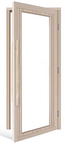 Clear Glass Cedar ADA Sauna Door Left Hand Hinge