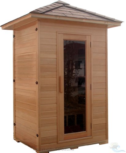 SDI Factory Direct 2 Person Outdoor WetDry Swedish Steam Traditional Sauna Canadian Hemlock