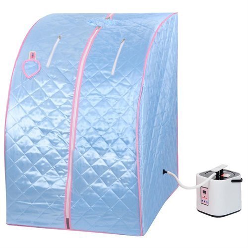 2l Portable Steam Sauna Tent Spa Detox Weight Loss W Chair Blue