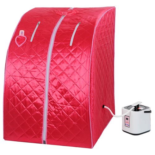 2l Portable Steam Sauna Tent Spa Detox-weight Loss W Chair Red