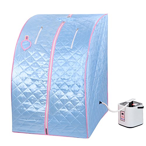 Blue 2L Portable Home Steam Sauna Spa Slimming Full Body Detox Therapy Loss Weight