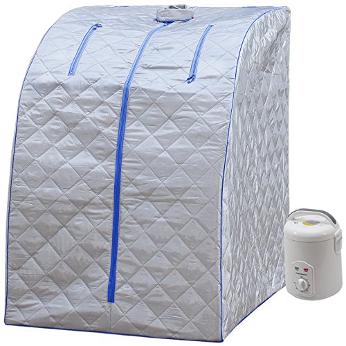 Durherm Portable Personal Folding Home Steam Sauna blue Outline