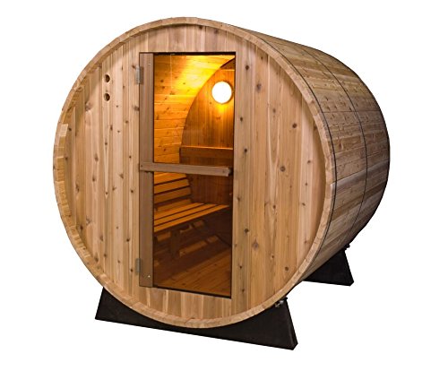 Almost Heaven Saunas 4-person Pinnacle Barrel Sauna rustic Cedar