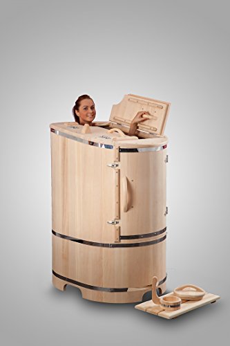 Mini Steam Sauna Cedar Barrel Body Rejuvenation Home SPA with Steam Generator