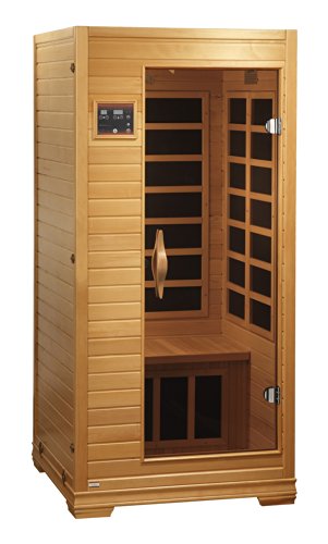 Betterlife Bl6109 1-2 Person Carbon Infrared Sauna With Chromotherapy Lighting Natural Hemlock Wood Finish
