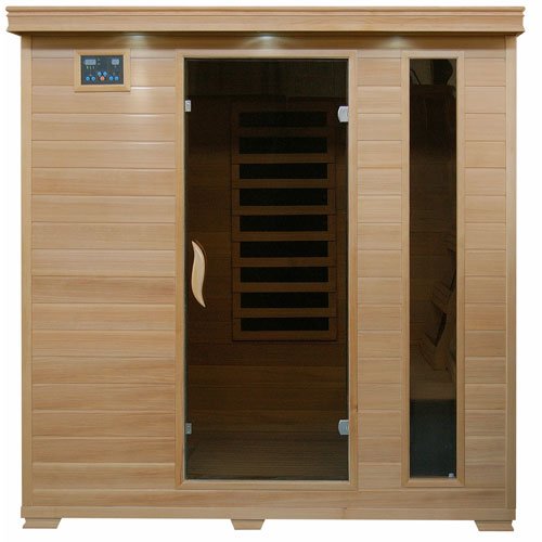 Harvil Tranquility 4-Person Hemlock Sauna with Carbon Infrared Heaters