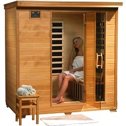 Heatwave Sa2418 Monticello 4 Person Infrared Sauna With 9 Carbon Heaters E-z Touch Control Panel Oxygen Ionizer