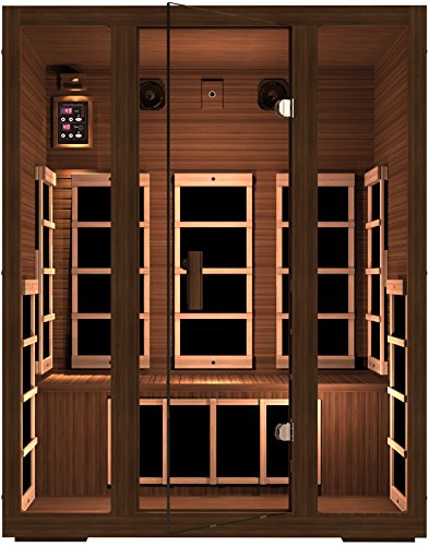 Jnh Lifestyles Freedom 3 Person Canadian Western Red Cedar Wood Far Infrared Sauna 8 Carbon Fiber Heaters 5