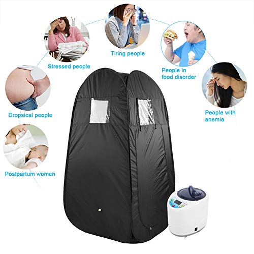 Jacksking Sauna Steamer 2L Portable Home Spa Steam Sauna Tent Loss Weight Slimming Skin Spa Machine One Person Sauna Therapeutic SteamerUS 110V