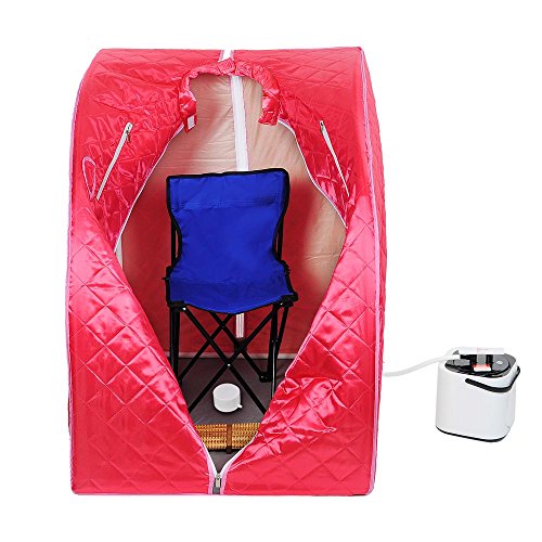 Portable Steam Sauna Tent With Chair For Detox Or Weight Loss - Red