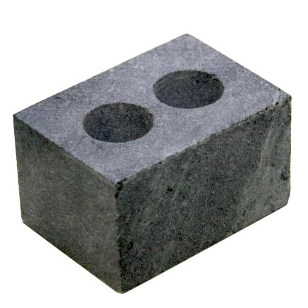 Sauna steam stone for oils with two holes