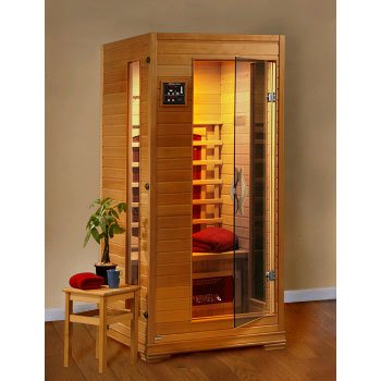 Heatwave Buena Vista Sa2400 1 Person Infrared Sauna With 3 Ceramic Heaters Ergonomic Back Rests Ez Touch Control