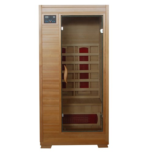 Heatwave Buena Vista Sa2402 1 Person Infrared Sauna With 5 Carbon Heaters Ergonomic Back Rests Ez Touch Control