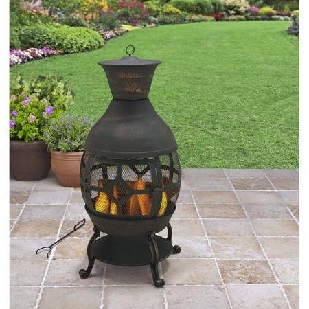 Better Homes and Gardens Cast Iron Chiminea Antique Bronze by Better Homes