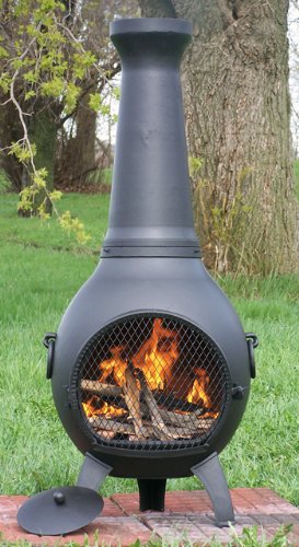 The Blue Rooster Cast Iron Prairie Chiminea