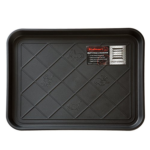 Stalwart Eco Friendly Utility Boot Tray Mat 20&quot X 15&quotsmall Black