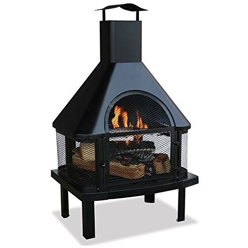 ship From Usa Outdoor Fire Pit Chimney Fireplace Wood Burning Backyard Bbq Large Chiminea Deck item Noe8fh4f854117861