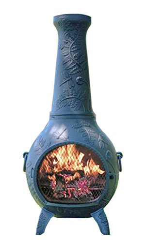Chiminea Outdoor Fireplace Wood Burning Dragonfly Design