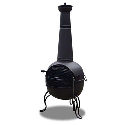 All Purposed Corvus Fp006 Black Chiminea Style Fire Pit