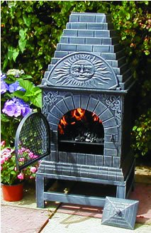 The Blue Rooster Cast Iron Casita Chiminea