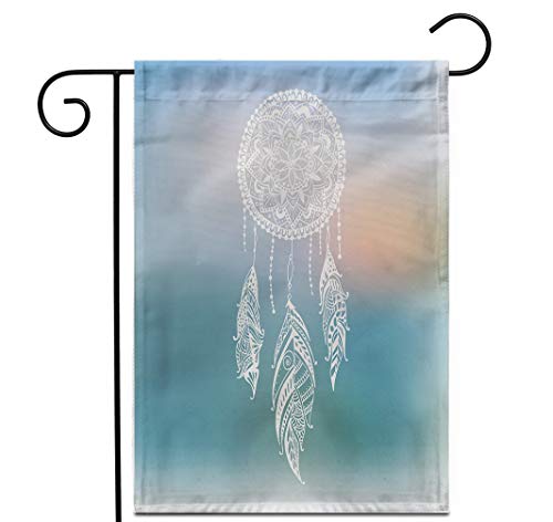 Awowee 12x18 Garden Flag Abstract Dreamcatcher Feathers Ethnic Tribal America American Ancient Aztec Outdoor Home Decor Double Sided Yard Flags Banner for Patio Lawn