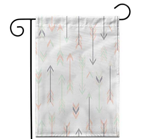 Awowee 12x18 Garden Flag Pattern Abstract Modern Arrows in Tender Colors Cute Aztec Outdoor Home Decor Double Sided Yard Flags Banner for Patio Lawn