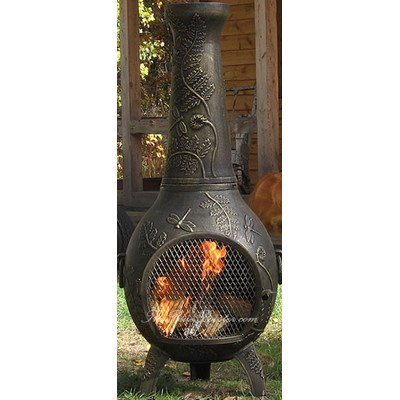 Dragonfly Chiminea Finish Gold Accent