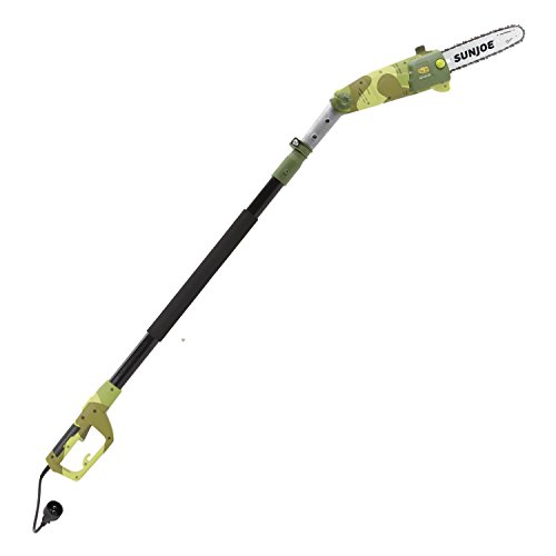 Factory Refurbished Sun Joe SWJ803E 10-Inch 8-Amp Multi-Angle Telescopic Electric Pole Chain Saw Camo