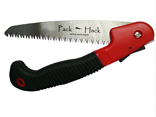 Pack Hack - Folding Hand Tree Saw Best For - Pruning Gardening Tool Bag Camping Hunting Bug Out Bag Survival Gear Rugged 7 Blade