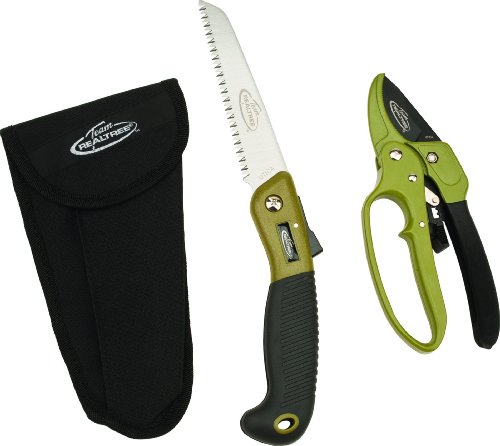 Team Realtree 91-RT501CP SawPruner Combo with Sheath Stainless GreenBlack