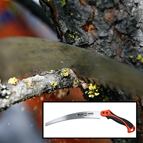 13&quot Tactix Curved Pruning Hand Saw W Sheath Tree Limb Lanscaping Sharp Teeth