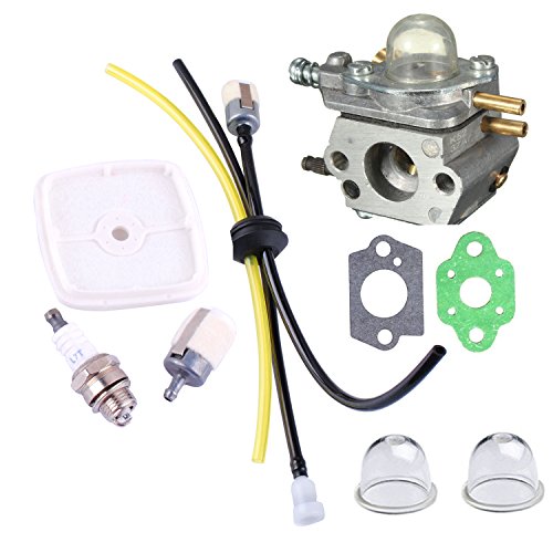 PODOY C1U-K52 Carburetor Fuel Line Kit with Air Filter Spark Plug Primer Bulb for ECHO GT200EZR GT2000R PAS2000 PAS2100 PE-2000 PP1200 PP800 PPF2100 PPF2110 PPSR2122 PPT2100 Power Pruner Trimmer