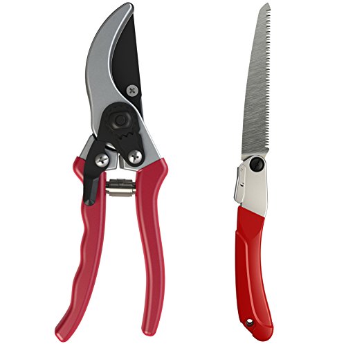 Pruning Shears And Folding Saw Multitool Setndash Trim Tree Branches And Prune Your Garden Flowers Roses Or Bushes