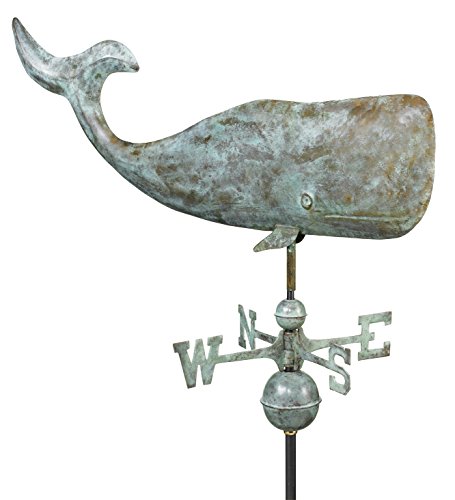 Good Directions 505v1 37-inch Whale Weathervane Blue Verde Copper