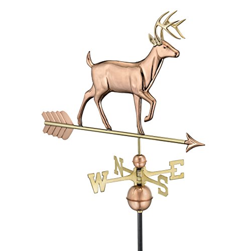 Good Directions 968P White Tail Buck Weathervane Polished Copper