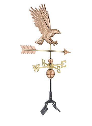 Good Directions 1969P American Bald Eagle Copper Weathervane Includes 401AL Roof Mount