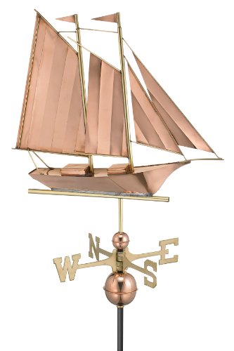 Good Directions 9601P Schooner Weathervane Polished Copper