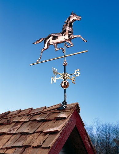 Whitehall Products Copper Horse Weathervane Polished