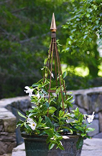 465 Luxury Polished Copper Finial Garden Obelisk Trellis