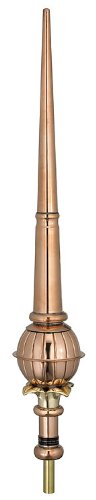 Good Directions 753 Single Ball Smithsonian Finial 24-inch Copper