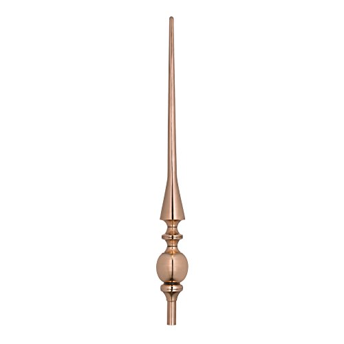 Good Directions 755 Aragon Rooftop Finial, 28", Polished Copper