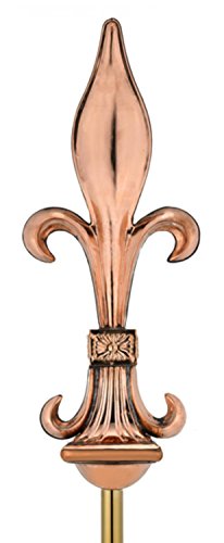 27 Handcrafted Fleur-De-Lis Pure Polished Copper Cupola Finial