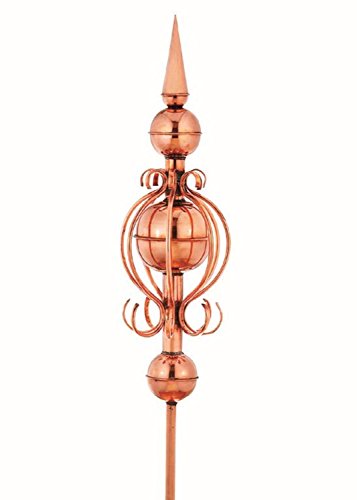 34 Handcrafted Gaia Pure Polished Copper Cupola Finial