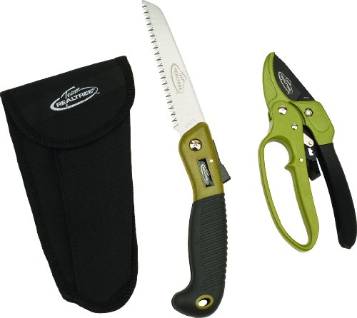 Team Realtree 91-rt501cp Sawpruner Combo With Sheath Stainless Greenblack