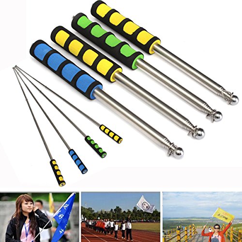 Flag Pole 12M Portable Telescopic Flag Handheld Pole Tool for Flags Windsock