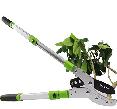 Mesoga Bypass Lopper with Extendable Anvil Lopper Heavy Duty Tree Trimmer Telescopic 26-41 Inch Garden Pruner 5 Sections Handle Adjustment Branch Cutter with 2 Inch Cut Capacity