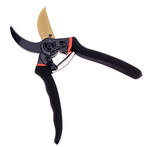 New Pruning Shears Garden Bypass Pruners and Ergonomic Fruit Flower Tree Cutter Grafting Garden Scissors Alloy Steel Black